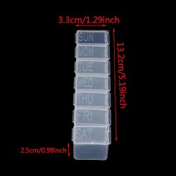 Pillendose Woche, kleine Pillendose, grosses Zimmer