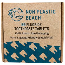 Flad Refinement Glat Tandpasta Tabletter Non Plastic Beach 60 stk. - Tandpasta Tabletter -  MundFrisk.dk
