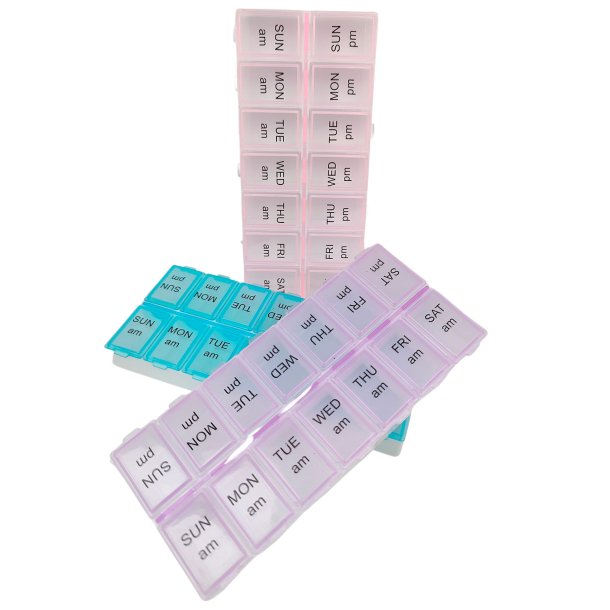 Pilleske Lille Dobbelt Pilleboks Morgen Aften