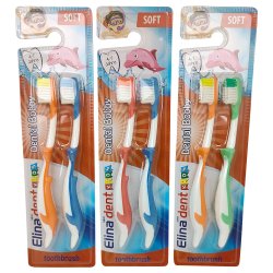 2 stk. Tandbrster til brn Elina Kids Delfin