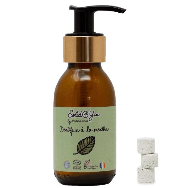 Naturlig tandkrmstabletter Solid 4 You Pump flaska