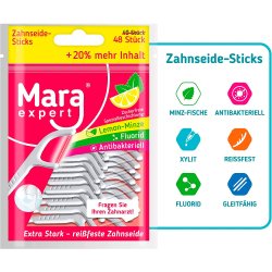 Tandtrdsbjler Mara Flosser Lemon &amp; Mint 48 stk.