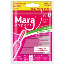 Mellemrumsbrster 14 stk. Mara Expert Premium 0.40 mm ISO 0 PINK
