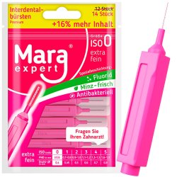 Mellemrumsbrster 14 stk. Mara Expert Premium 0.40 mm ISO 0 PINK