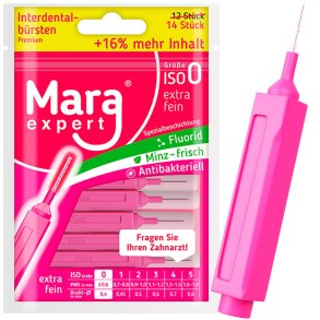 Mellemrumsbrster 14 stk. Mara Expert Premium 0.40 mm ISO 0 PINK