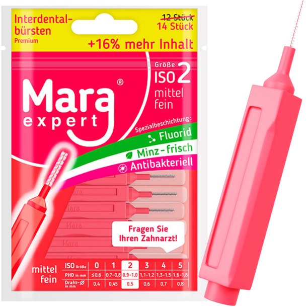 Mellemrumsbrster 14 stk. Mara Expert Premium 0.50 mm ISO 2 RD