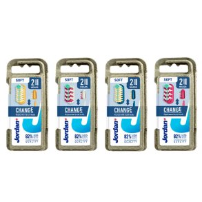 Jordan Tandborstar Byt 2 st. Refill MJUK