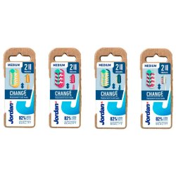 Jordan Tannbrster Skift 2 stk. Refill Medium