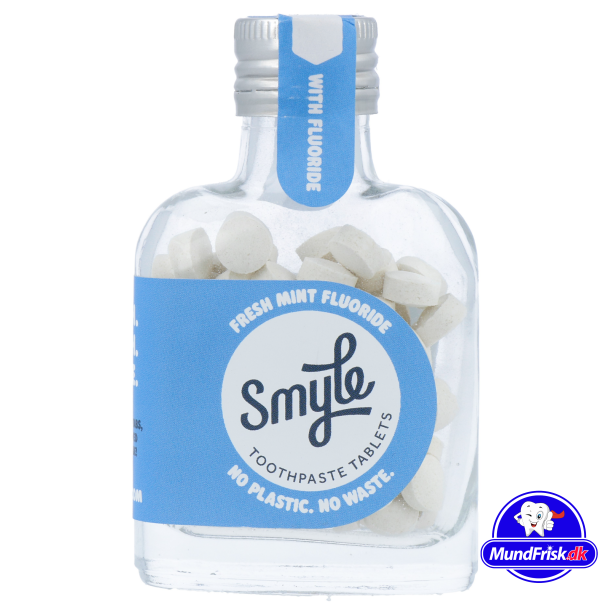 Zahnpastatabletten SMYLE Fluorid Fresh Mint 65 Stk. Glasflasche