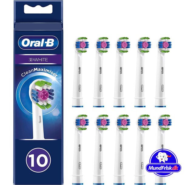 Oral-B 3D White Brstehoveder 10 stk. CleanMaximiser