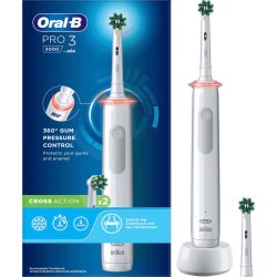 Oral-B Pro 3 3000 CrossAction El-tandbrste Ekstra Brstehoved White
