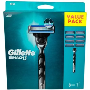 Gillette Mach3 Barberskraber + 8 Barberblade