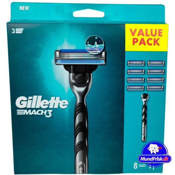 Gillette Mach3 rakhyvel + 8 rakblad