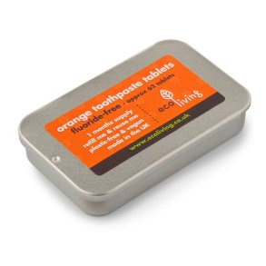 EcoLiving Tannkremtabletter kan oransje Fluorfri