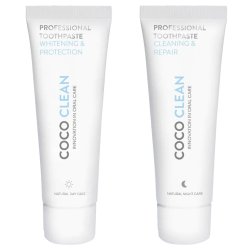 Tandblegning Tandpasta Coco Clean Day and Night Duo