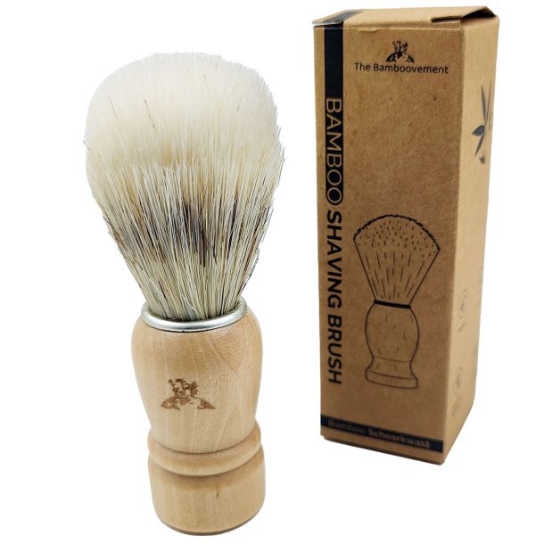 Miljvennlig bambusbarberbrste Bamboovement barberbrste