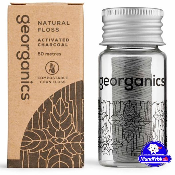 Nachhaltiger Zahnseide-Spender aus Holzkohleglas Georganics