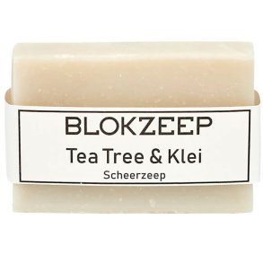 Naturlig barberspe BlokZeep Tea Tree & Clay 100 gr.
