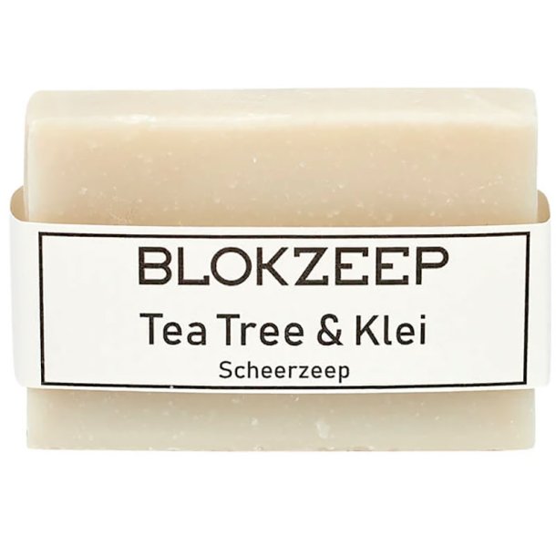 Naturlig barberspe BlokZeep Tea Tree & Clay 100 gr.