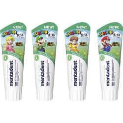 Super Mario Brnetandpasta MENTADENT Junior fra 6 r 75 ml