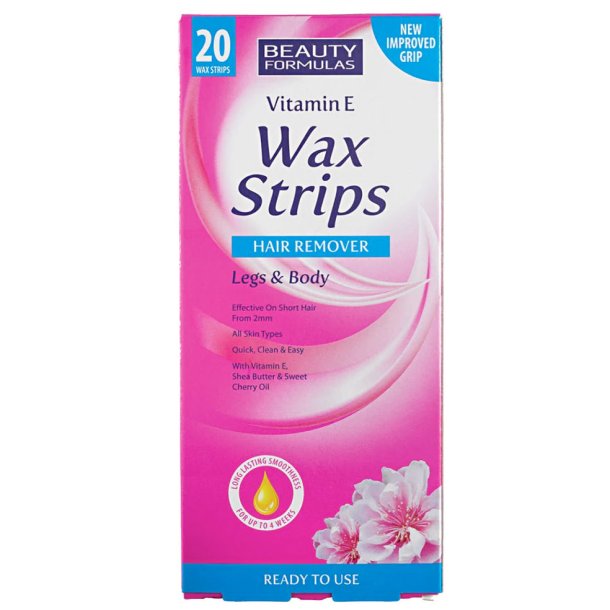 Hrfjerning Voksstrimler Beauty Formulas Cold Wax 20 stk.