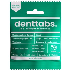 DentTabs Tandkrmstabletter Med Fluor 125 st.