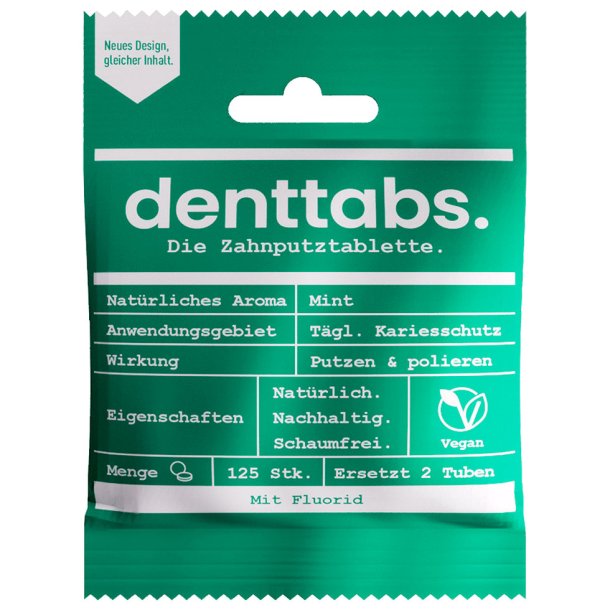 DentTabs Tannkremtabletter Med Fluor 125 stk.