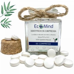 Naturlig tandkrm Tabletter EcoMind Glasburk 80 st.