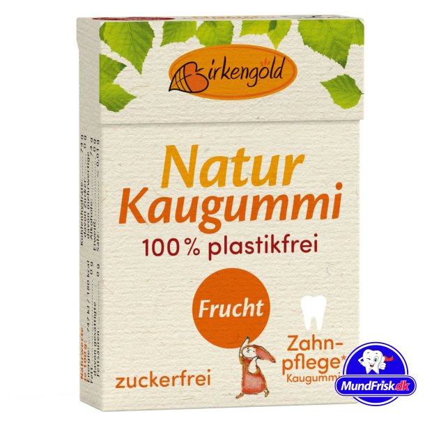 Naturligt Xylitol Tuggummi Birkengold FRUKT Plastfritt