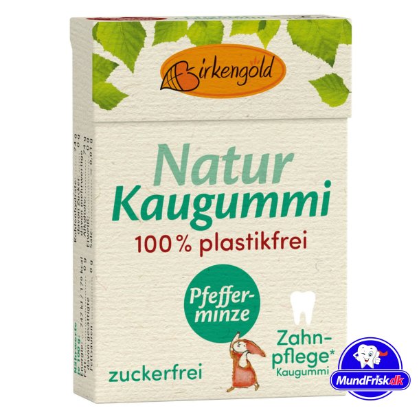 Natrliches Xylit-Kaugummi Birkengold PEPPERMINT Plastikfrei 20 stk