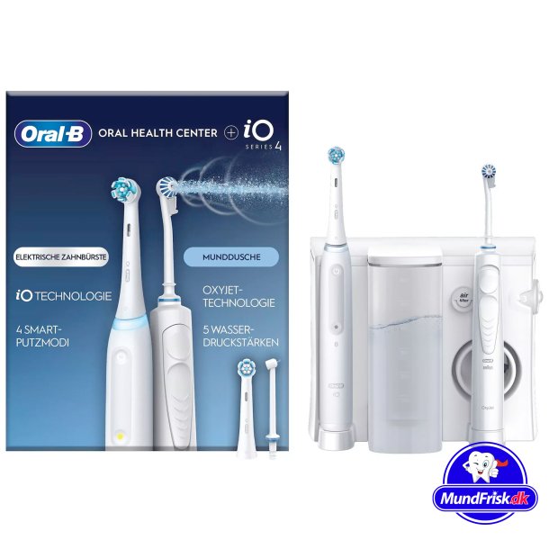 Oral-B iO-sarjan 4 hammasharja + suuvesi Oxyjet Centre