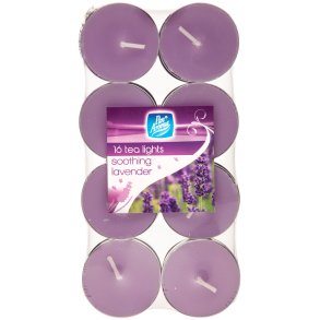 Bougies parfum�es 16 pcs. Lavender Soothing Pan Aroma