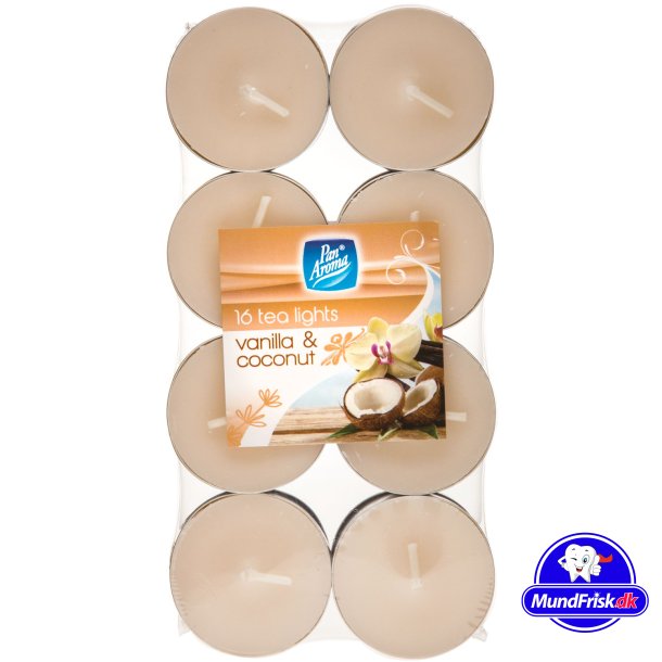 Doftljus 16 st. Vanilj & Kokos Pan Aroma