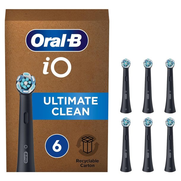 Oral-B iO 6 st. SVART Ultimate Clean borsthuvuden