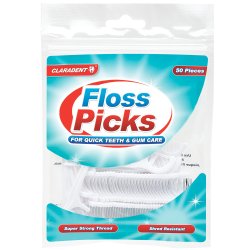 Tandtrd utan PFAS Claradent Flossers 50 st.