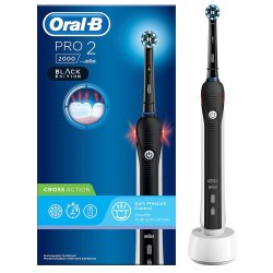 Oral-B Pro 2 2000 CrossAction Clean &amp; Protect Elektrisk tandborste Svart