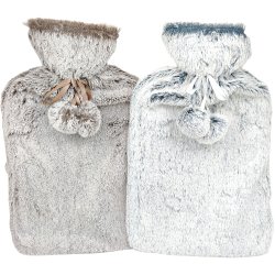 Varmvattenflaska Pls + tofsar 2 ltr.