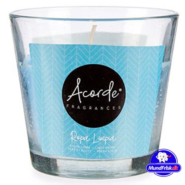 Duftlys Glas Acorde CLEAN LINEN 28 Timer