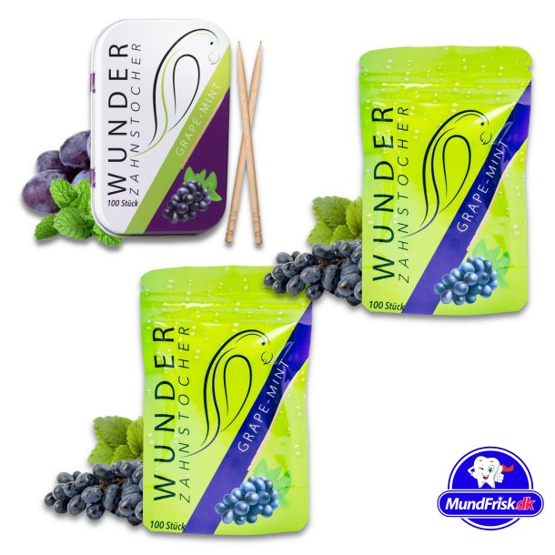 Wunder Tandpetare Smaksatt Grape Mint Sampak
