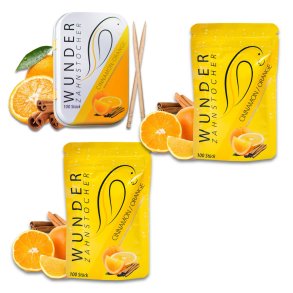 Wunder tannpirkere med smak av kanel+appelsin Sampak