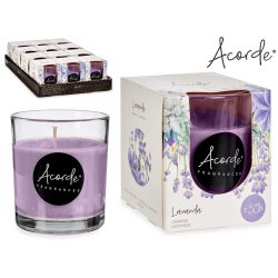Bougie Parfum�e Verre Acorde LAVANDE 30 Heures