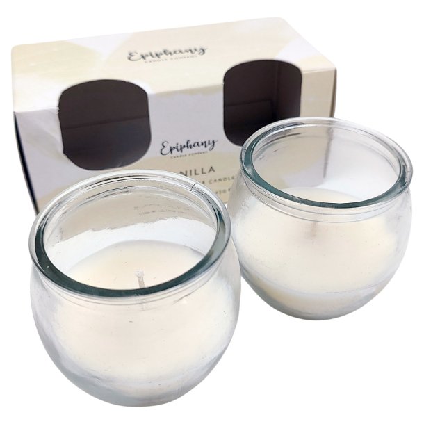 Doftljus i burk 2 st. Epiphane Vanilj 42 gr.