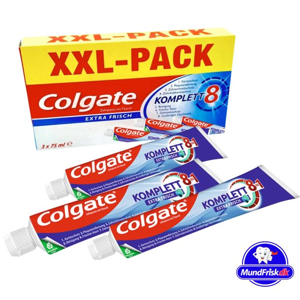 3 Tuber Colgate Komplet 8 Extra Fresh Tandpasta