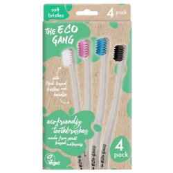 Miljvnliga tandborstar 4 st. The Eco Gang Plant-based Sensitive