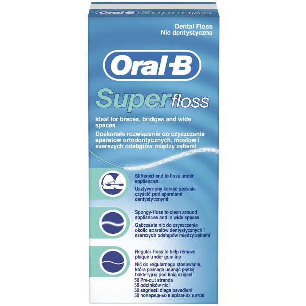Oral-B SuperFloss Tanntrd 50 stk.