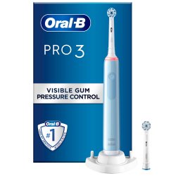 Oral-B Pro 3 3200 Sensitive BLUE El-tandbrste Ekstra Brstehoved