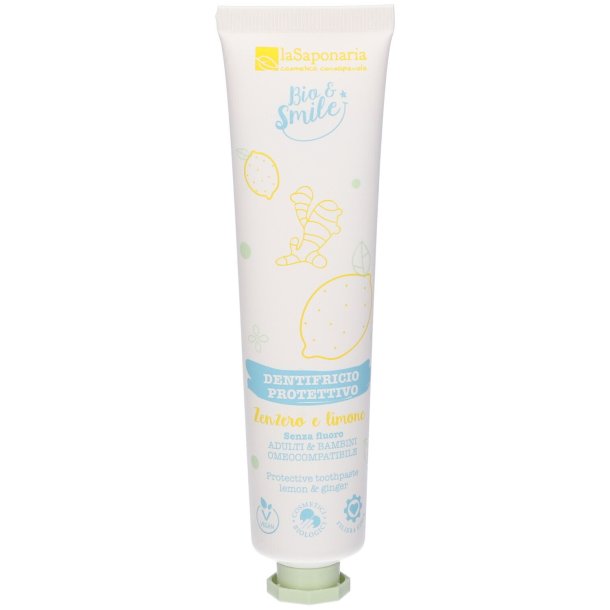 Naturlig tannkrem La Saponaria Lemon & Ginger Protective 