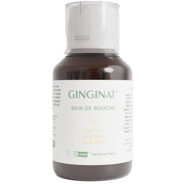 Ekologisk munvatten Ginginat Aloe Vera &amp; Tea Tree 100ml