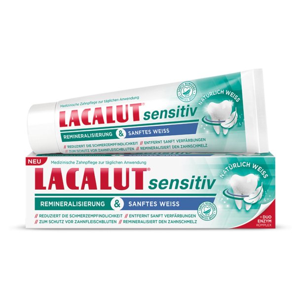 Lacalut Sensitive Toothpaste Remineralization &amp; Gentle White 75 ml