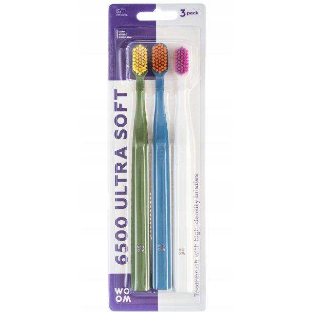 Ultra Soft tannbrster 3 stk. Woom tannbrste 6500